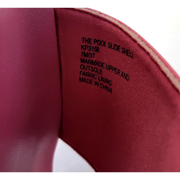 Katy Perry Pool Slide Shell Shoes Womens Size 7M Dark Pink Gold Seashell Sandals - Picture 4 of 12